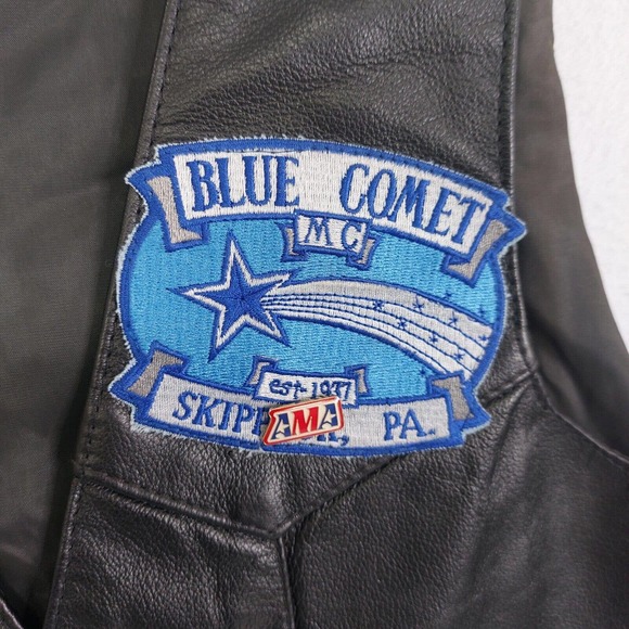 park v Jackets & Coats Park V Leather Vest Mens Black Sz 42